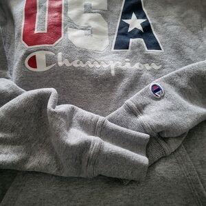 Champion Gray USA Hoodie